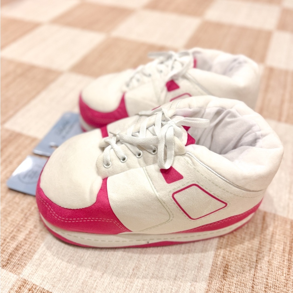 Pink Oversized Sneaker Slippers